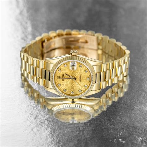 18ct rolex full gold|Rolex 18 ct date watch.